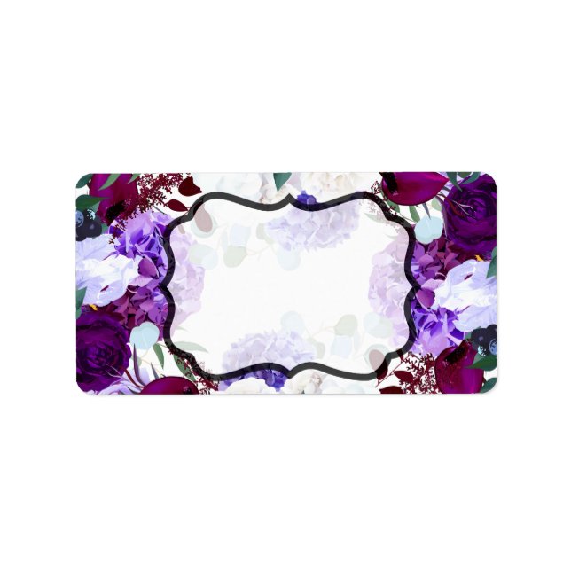 1.25"x2.75" Business-Mailing-Adressen Label-Lavend Adressaufkleber (Vorne)