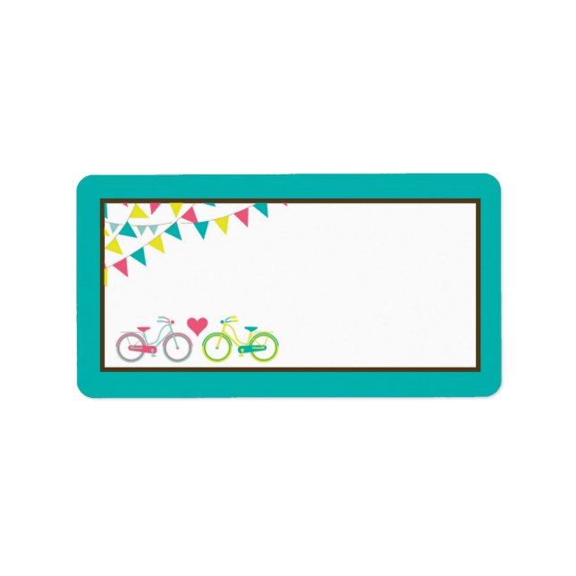 1.25"x2.75" E-Mail-Adresse Liebhaber des Fahrradfa Adressaufkleber (Vorne)