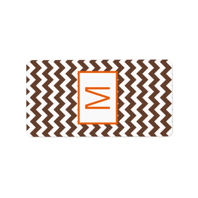 1,25"x2,75" Hershey's Miniatur Brown Oran Zickzack Adressaufkleber (Vorne)