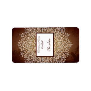 1,25"x2,75" Hersheys Miniatur Tief marokkanisches  Adressaufkleber