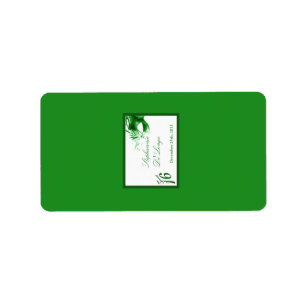 1,25"x2,75" Hershey's Miniature Sweet 16 green Adressaufkleber