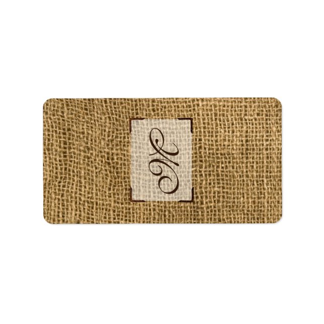 1,25"x2,75" Hershey's Miniaturhorse Shoes Burlap Adressaufkleber (Vorne)