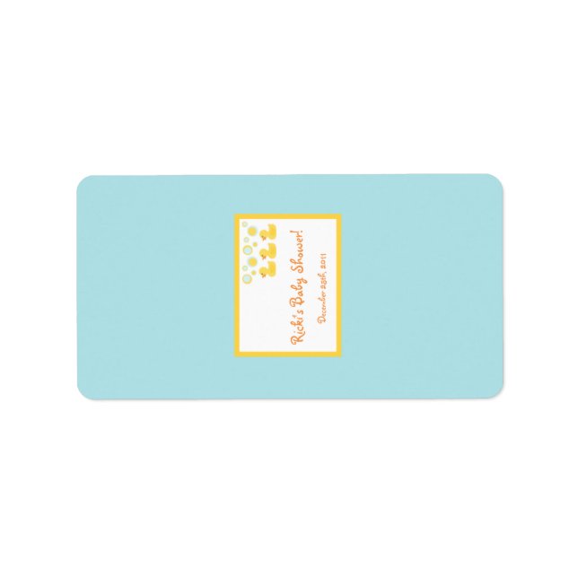 1,25"x2,75" Hershey's Miniaturkautschuk Ducky Bubb Adressaufkleber (Vorne)