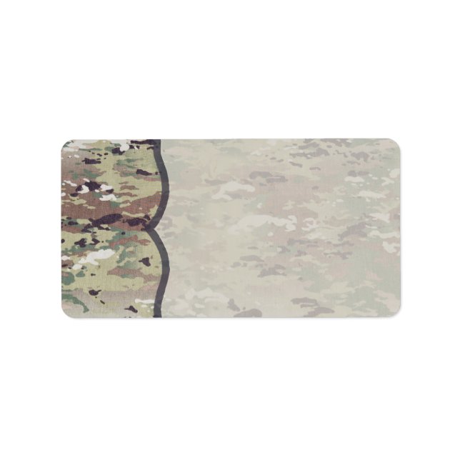 1.25"x2.75" Mailing Address Army OCP Camouflage Un Adressaufkleber (Vorne)