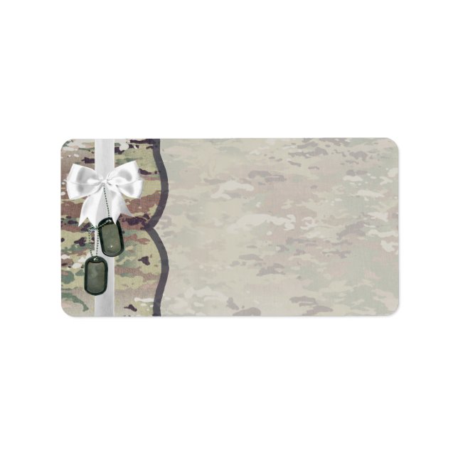 1.25"x2.75" Mailing Address Army OCP Camouflage Un Adressaufkleber (Vorne)