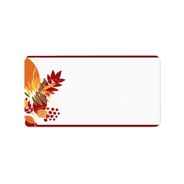 1.25"x2.75" Mailing Address Fall Foliage Blätter Adressaufkleber (Vorne)