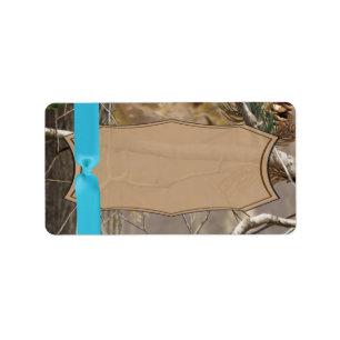 1.25"x2.75" Mailing Address Hunters Camouflage Cam Adressaufkleber