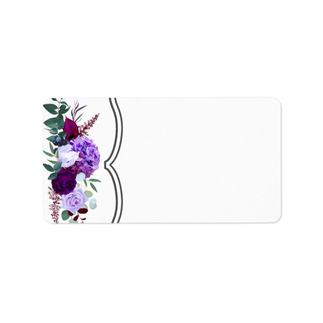 1.25"x2.75" Mailing Address Lavender Hibisken Adressaufkleber (Vorne)