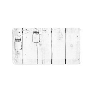 1.25"x2.75" Mailing-Adresse Mason Jar String Light Adressaufkleber