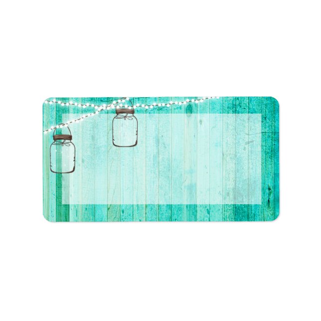 1.25"x2.75" Mailing-Adresse Mason Jar String Light Adressaufkleber (Vorne)