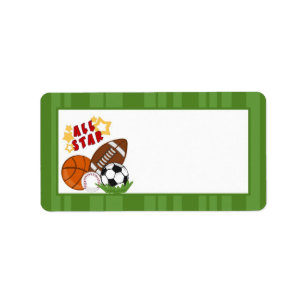 1.25"x2.75" Mailingadresse All-Star Green Adressaufkleber