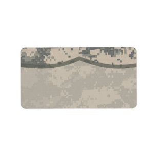 1.25"x2.75" Mailingadresse ARMY ACU Uniforme Camou Adressaufkleber