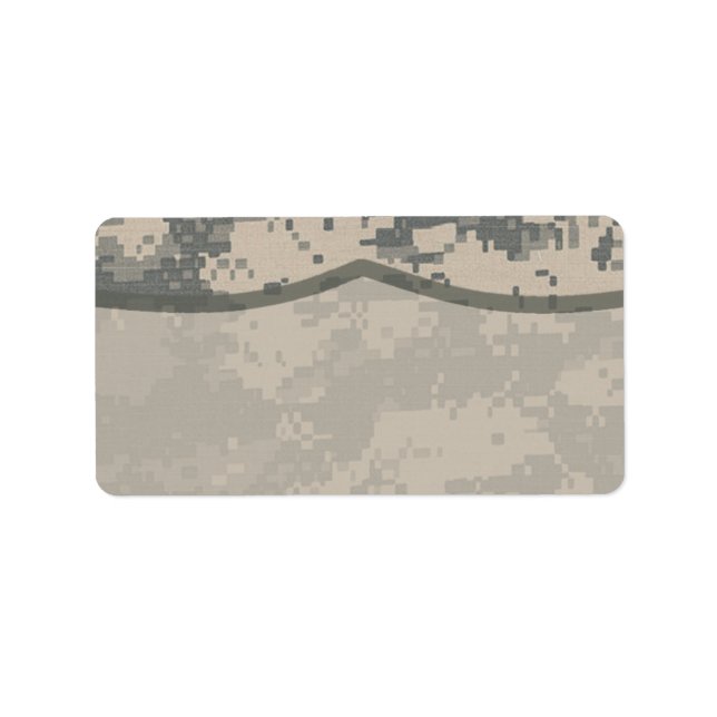 1.25"x2.75" Mailingadresse ARMY ACU Uniforme Camou Adressaufkleber (Vorne)