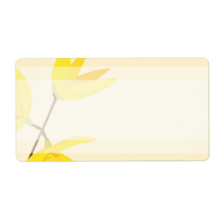 1.25"x2.75" Mailingadresse Gelb & Cream Floral