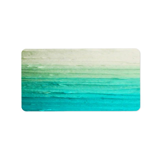1.25"x2.75" Mailingadresse Ombre Blue Adressaufkleber (Vorne)