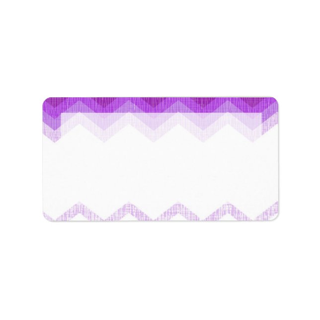 1.25"x2.75" Mailingadresse Ombre Lila Zickzack Adressaufkleber (Vorne)