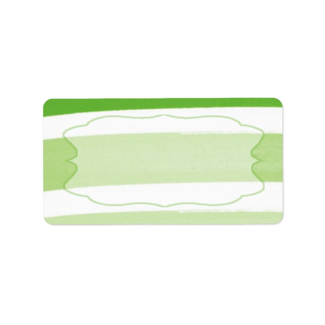 1.25"x2.75" Mailingadresse Ombre Stripe Green Adressaufkleber (Vorne)