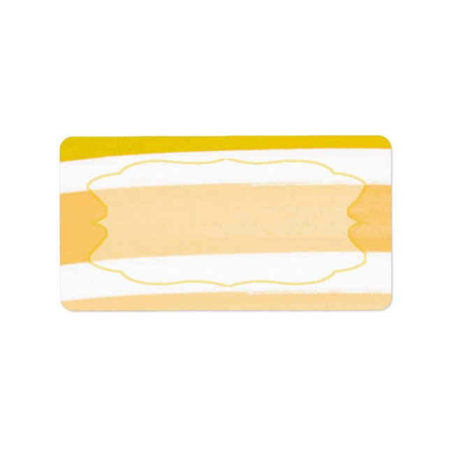 1.25"x2.75" Mailingadresse Ombre Stripe Yellow Adressaufkleber (Vorne)