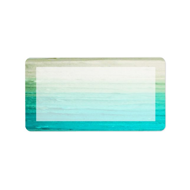 1.25"x2.75" Mailingadresse Ombre Zuckerguss Blue Adressaufkleber (Vorne)