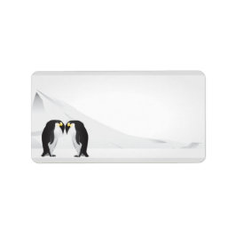 1.25"x2.75" Mailingadresse Pinguine Mate for Life Adressaufkleber