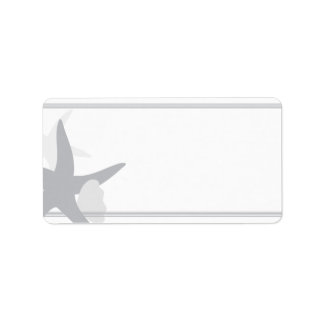 1.25"x2.75" Mailingadresse Summer Liebe & Seashell Adressaufkleber