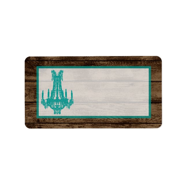 1.25"x2.75" Mailingadresse Western Kronleuchter Adressaufkleber (Vorne)