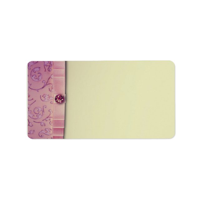 1.25"x2.75" Postadresse Amethyst Jewel Embosse Adressaufkleber (Vorne)