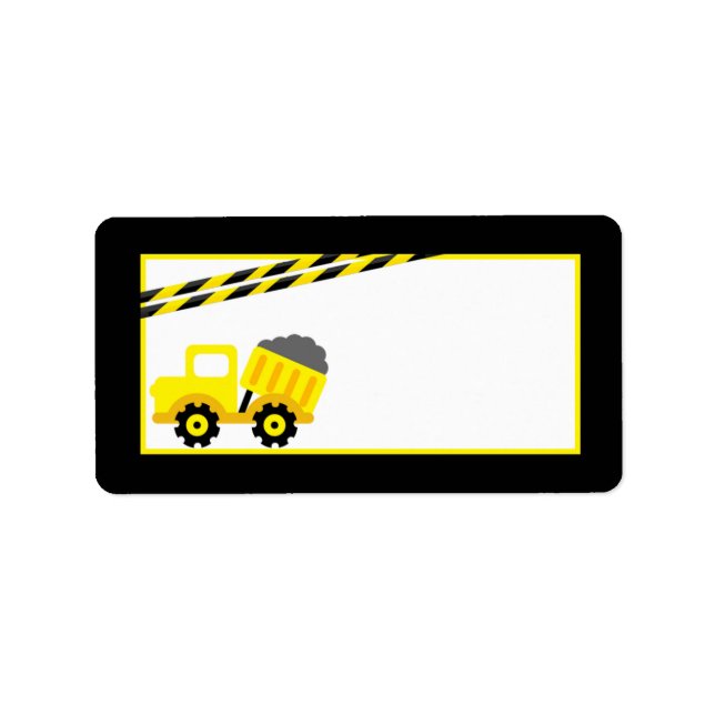 1.25"x2.75" Postadresse Baugelb Adressaufkleber (Vorne)