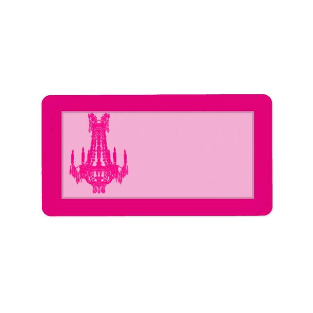 1.25"x2.75" Postadresse Crystal Chandelier Gli Adressaufkleber (Vorne)