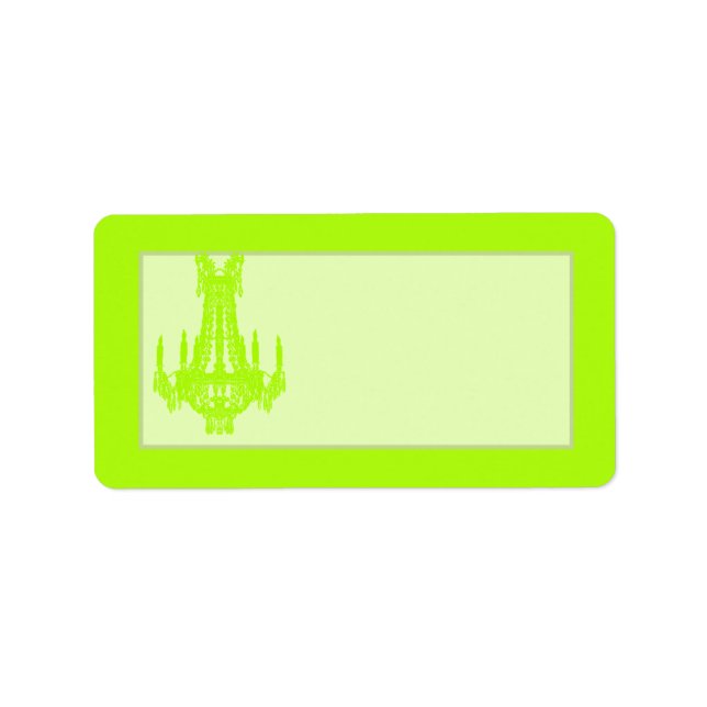 1.25"x2.75" Postadresse Crystal Chandelier Gli Adressaufkleber (Vorne)