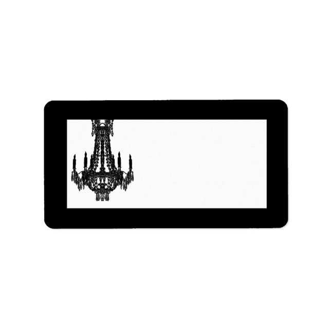 1.25"x2.75" Postadresse Crystal Chandelier Gli Adressaufkleber (Vorne)