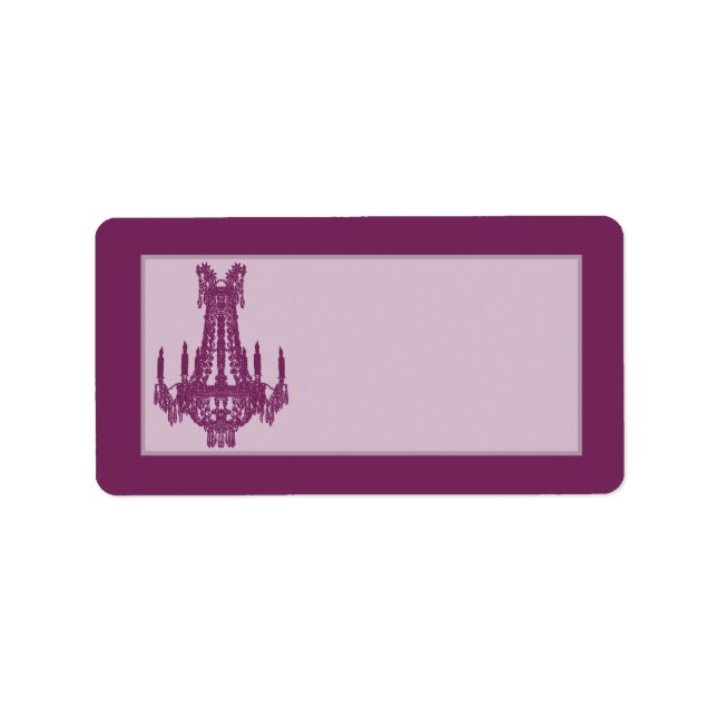 1.25"x2.75" Postadresse Crystal Chandelier Gli Adressaufkleber (Vorne)