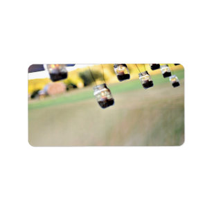 1.25"x2.75" Postadresse Mason Jar Candle Holde Adressaufkleber