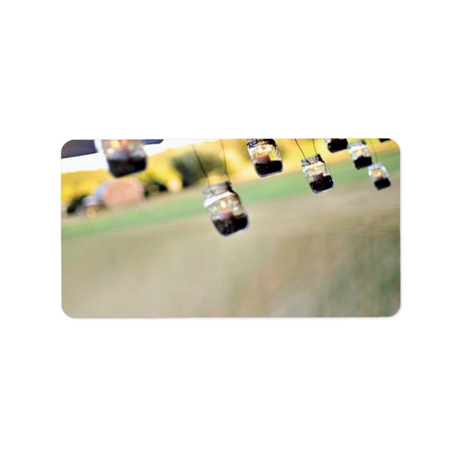 1.25"x2.75" Postadresse Mason Jar Candle Holde Adressaufkleber (Vorne)