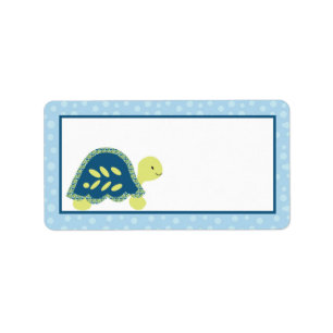 1.25"x2.75" Postadresse Sea Turtle Reef Ocean Adressaufkleber