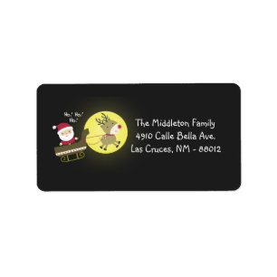 1.25"x2.75" Santa Rudolf Rentier E-Mail-Adresse Adressaufkleber
