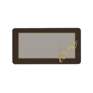 1,25"x2,75" Versandadresse Goldfolie Glitter Liebe Adressaufkleber