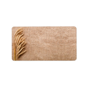 1,25" x 2,75" Anschrift Weizen auf Jutesack C Adressaufkleber