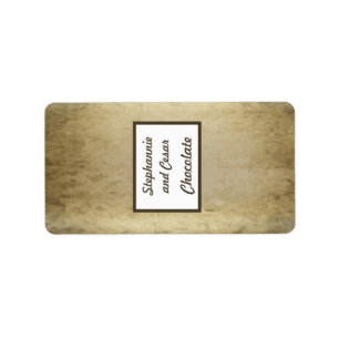 1,25" x 2,75" Hershey's Miniatur Vintag Brown Adressaufkleber