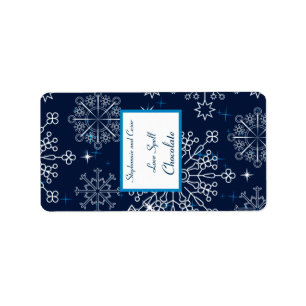 1,25" x 2,75" Hershey's Miniature Blue Stars Adressaufkleber