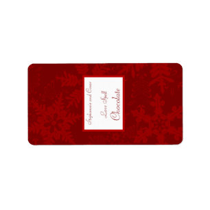 1,25" x 2,75" Hersheys Miniaturweihnachtsrot Adressaufkleber