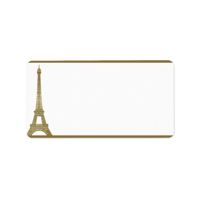 1,25" x 2,75" Mailing-Adresse Vintag Paris Adressaufkleber (Vorne)