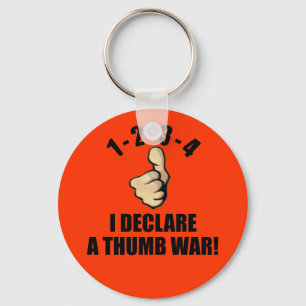 1-2-3-4 erkläre ich einen Daumen-Krieg Schlüsselanhänger