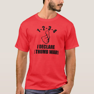 1-2-3-4 Ich erkläre einen Daumenkrieg Lustiges Ret T-Shirt