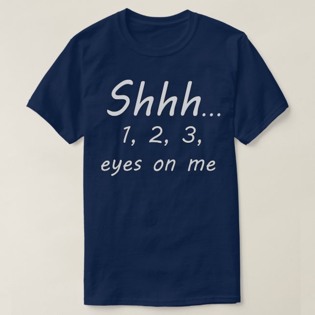 1 2 3 Augen auf mich T-Shirt (Design vorne)