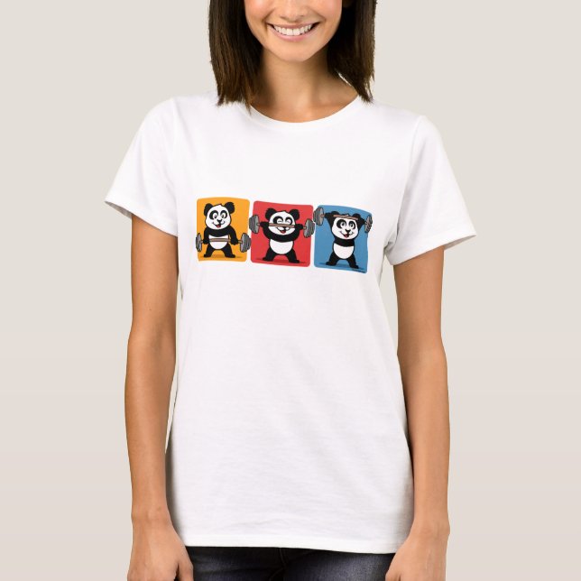 1-2-3 Gewichtshundertpanda T-Shirt (Vorderseite)
