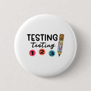 1 2 3 Shirt-Testkoordinator Lehrer Button