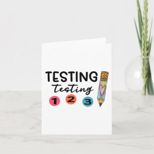 1 2 3 Shirt-Testkoordinator Lehrer Karte