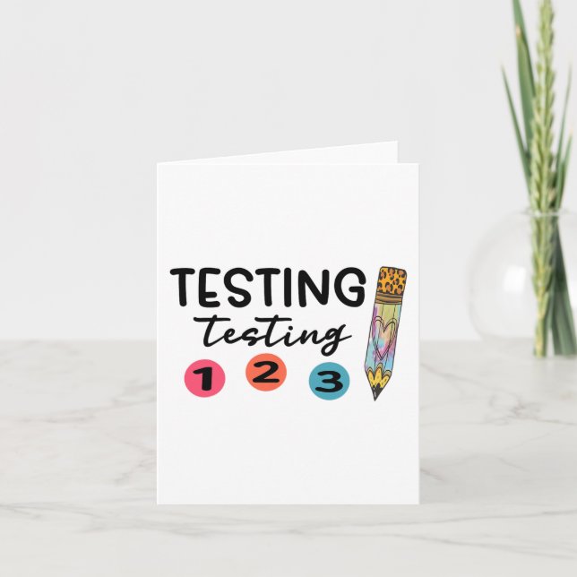 1 2 3 Shirt-Testkoordinator Lehrer Karte (Vorderseite)