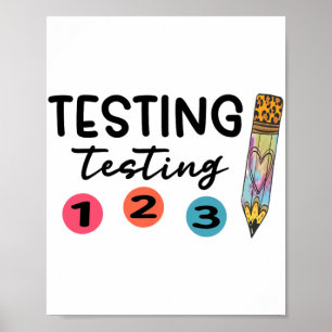 1 2 3 Shirt-Testkoordinator Lehrer Poster